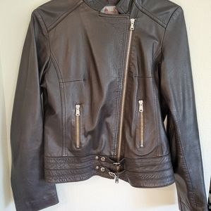 Genuine Italian Leather Moto Jacket